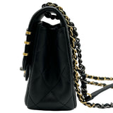 シャネル CHANEL マトラッセ・クリップココ Wチェーンショルダー AS2978 ブラック シルバー/ゴールド金具 ラムスキン/ラインストーン レディース ショルダーバッグ