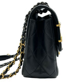 シャネル CHANEL マトラッセ・クリップココ Wチェーンショルダー AS2978 ブラック シルバー/ゴールド金具 ラムスキン/ラインストーン レディース ショルダーバッグ
