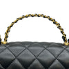シャネル CHANEL マトラッセ トップハンドル 2WAYバッグ AS4530 ブラック ゴールド金具 ラムスキン レディース ショルダーバッグ