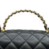 シャネル CHANEL マトラッセ トップハンドル 2WAYバッグ AS4530 ブラック ゴールド金具 ラムスキン レディース ショルダーバッグ