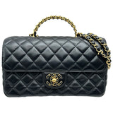 シャネル CHANEL マトラッセ トップハンドル 2WAYバッグ AS4530 ブラック ゴールド金具 ラムスキン レディース ショルダーバッグ