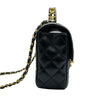 シャネル CHANEL マトラッセ トップハンドル 2WAYバッグ AS4530 ブラック ゴールド金具 ラムスキン レディース ショルダーバッグ