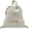 シャネル CHANEL CHANEL 22 バッグパック AS3859 ホワイト ゴールド金具 カーフスキン レディース リュック・デイパック