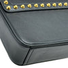 プラダ PRADA ロゴ スタッズ チェーンショルダー 1BD147 ブラック ゴールド金具 カーフスキン レディース ショルダーバッグ