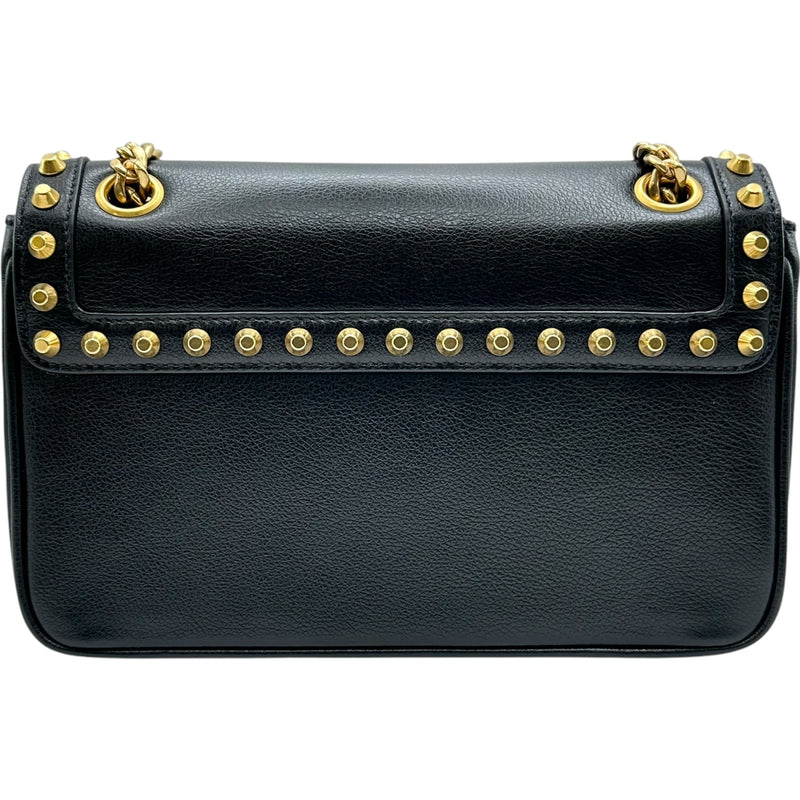 プラダ PRADA ロゴ スタッズ チェーンショルダー 1BD147 ブラック