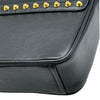 プラダ PRADA ロゴ スタッズ チェーンショルダー 1BD147 ブラック ゴールド金具 カーフスキン レディース ショルダーバッグ
