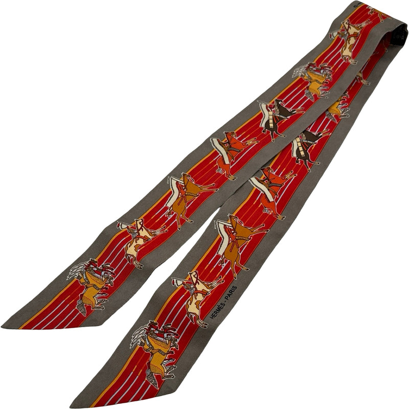 【新古品】HERMES マルチカラーツィリー エルメス HERMES ツイリー PANILA SHAR PAWNEE マルチカラー シルク