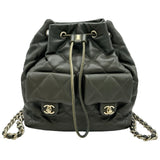 シャネル CHANEL マトラッセ ココマークチェーンバックパック AS4342 カーキ シャンパンゴールド金具 ラムスキン レディース リュック・デイパック