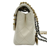 シャネル CHANEL マトラッセ ヘアピンショルダーバッグ AS2979 ホワイト ゴールド/シルバー金具 ラムスキン/ラインストーン レディース ショルダーバッグ