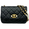 シャネル CHANEL マトラッセ パールチェーンショルダーバッグ AS3000 ブラック ゴールド金具 カーフスキン/パール レディース ショルダーバッグ
