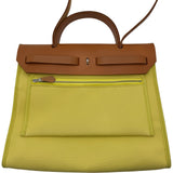 エルメス HERMES エールバッグジップPM □R刻印 ジーヌプッサン シルバー金具 トワル/ハンター レディース ショルダーバッグ