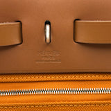 エルメス HERMES エールバッグジップPM C刻印 オレンジ系/ナチュラル シルバー金具 トワル/ハンター レディース ショルダーバッグ