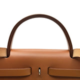 エルメス HERMES エールバッグジップPM C刻印 オレンジ系/ナチュラル シルバー金具 トワル/ハンター レディース ショルダーバッグ