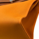 エルメス HERMES エールバッグジップPM C刻印 オレンジ系/ナチュラル シルバー金具 トワル/ハンター レディース ショルダーバッグ