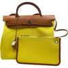 エルメス HERMES エールバックジップPM B刻印 ライム/ナチュラル シルバー金具 トワル/ハンター レディース ショルダーバッグ