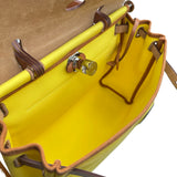 エルメス HERMES エールバックジップPM B刻印 ライム/ナチュラル シルバー金具 トワル/ハンター レディース ショルダーバッグ