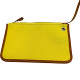 エルメス HERMES エールバックジップPM B刻印 ライム/ナチュラル シルバー金具 トワル/ハンター レディース ショルダーバッグ