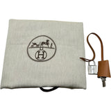 エルメス HERMES エールバックジップPM B刻印 ライム/ナチュラル シルバー金具 トワル/ハンター レディース ショルダーバッグ