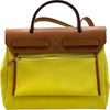 エルメス HERMES エールバックジップPM B刻印 ライム/ナチュラル シルバー金具 トワル/ハンター レディース ショルダーバッグ