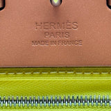 エルメス HERMES エールバックジップPM B刻印 ライム/ナチュラル シルバー金具 トワル/ハンター レディース ショルダーバッグ