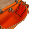 エルメス HERMES エールバッグジップPM B刻印 オレンジ/ゴールド シルバー金具 トワル/ハンター レディース ショルダーバッグ