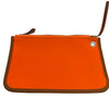 エルメス HERMES エールバッグジップPM B刻印 オレンジ/ゴールド シルバー金具 トワル/ハンター レディース ショルダーバッグ