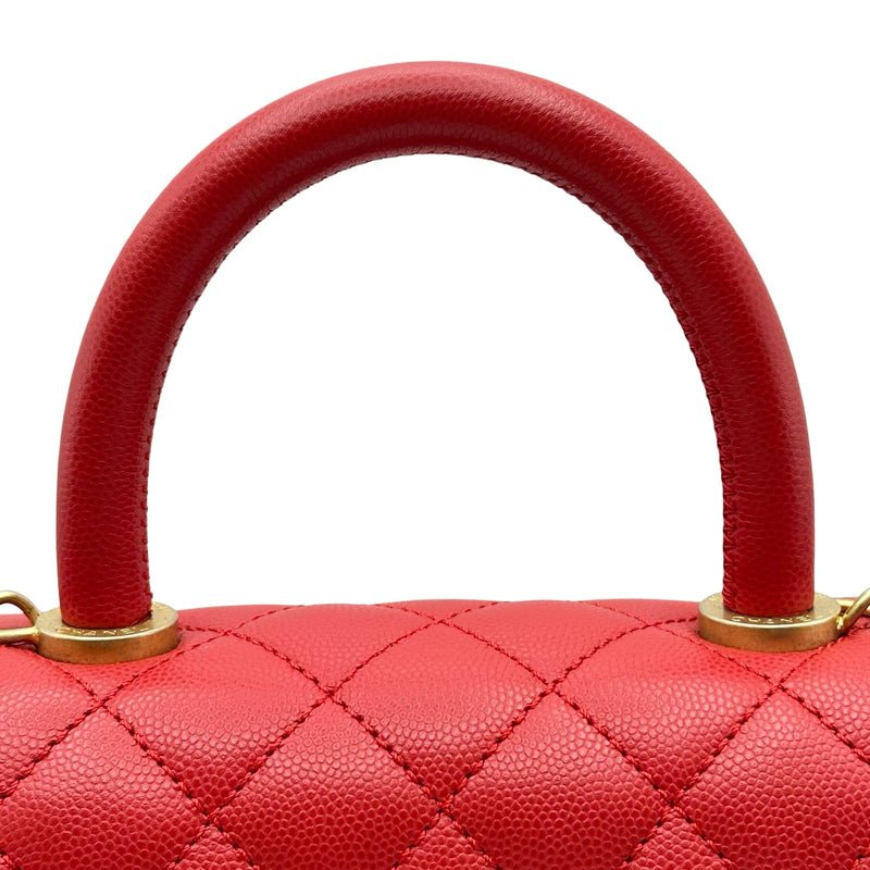 CHANEL クラウディア　ブックレット　1995春夏コレクション　ココハンドル シャネル CHANEL ココハンドル XS A92990 27番台 レッド ゴールド金具