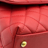 シャネル CHANEL ココハンドル XS A92990 27番台 レッド ゴールド金具 キャビアスキン レディース ショルダーバッグ