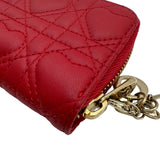 クリスチャン・ディオール Christian Dior ディオール アムール レディディオール コインケース S0985ONHG レッド ゴールド金具 ラムスキン レディース コインケース