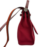 エルメス HERMES エールバッグジップPM A刻印（2017年製) ルージュアッシュ/カザック トワル/ハンター レディース ショルダーバッグ