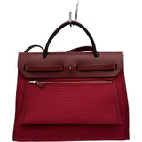 エルメス HERMES エールバッグジップPM A刻印（2017年製) ルージュアッシュ/カザック トワル/ハンター レディース ショルダーバッグ