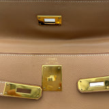 エルメス HERMES ケリー32 内縫い □C刻印 ナチュラル　ゴールド金具 クシュベル レディース ショルダーバッグ