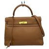エルメス HERMES ケリー32 内縫い □C刻印 ナチュラル　ゴールド金具 クシュベル レディース ショルダーバッグ