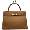 エルメス HERMES ケリー32 内縫い □C刻印 ナチュラル　ゴールド金具 クシュベル レディース ショルダーバッグ