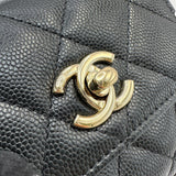 シャネル CHANEL ココハンドル マイクロ AP4245 ブラック ゴールド金具 キャビアスキン メンズ ショルダーバッグ