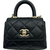 シャネル CHANEL ココハンドル マイクロ AP4245 ブラック ゴールド金具 キャビアスキン メンズ ショルダーバッグ