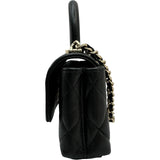 シャネル CHANEL ココハンドル マイクロ AP4245 ブラック ゴールド金具 キャビアスキン メンズ ショルダーバッグ