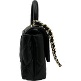 シャネル CHANEL ココハンドル マイクロ AP4245 ブラック ゴールド金具 キャビアスキン メンズ ショルダーバッグ