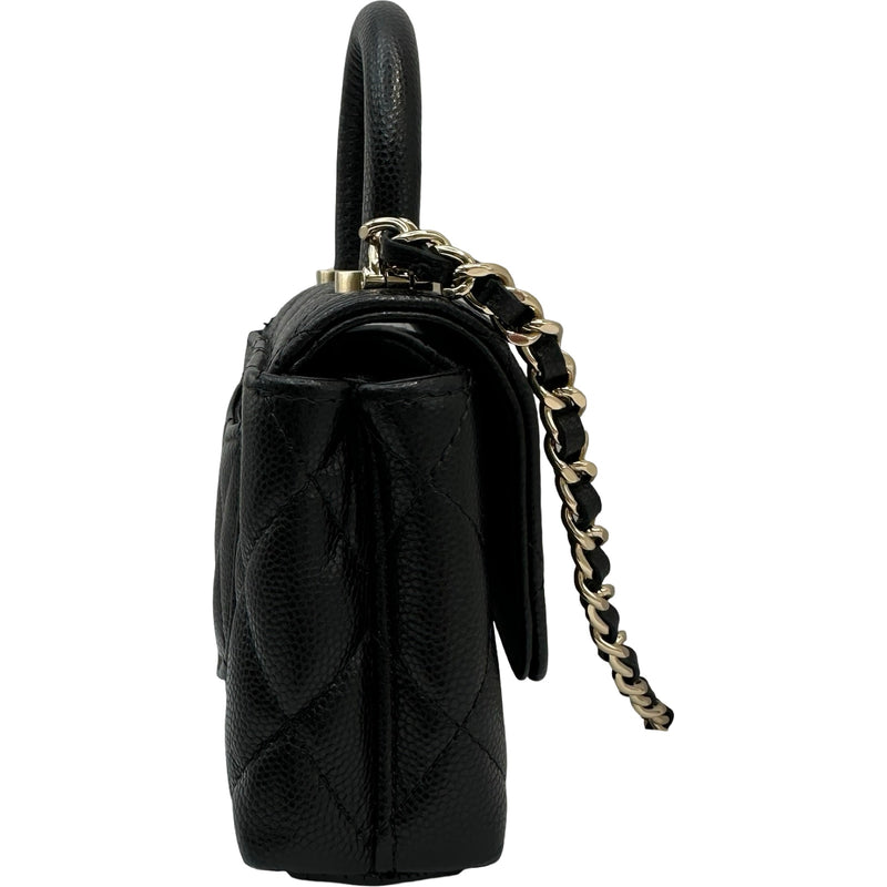 シャネル CHANEL ココハンドル マイクロ AP4245 ブラック ゴールド金具