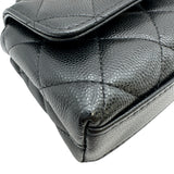 シャネル CHANEL ココハンドル マイクロ AP4245 ブラック ゴールド金具 キャビアスキン メンズ ショルダーバッグ