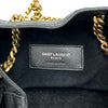 サンローラン SAINT LAURENT フリンジ付チェーンショルダー 434594 ブラック ゴールド金具 レザー/スエード レディース ショルダーバッグ