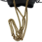 サンローラン SAINT LAURENT フリンジ付チェーンショルダー 434594 ブラック ゴールド金具 レザー/スエード レディース ショルダーバッグ