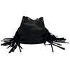 サンローラン SAINT LAURENT フリンジ付チェーンショルダー 434594 ブラック ゴールド金具 レザー/スエード レディース ショルダーバッグ