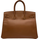 エルメス HERMES バーキン35 □D刻印 ゴールド ゴールド金具 クシュベル レディース ハンドバッグ