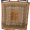 エルメス HERMES カレ90 CHASS EN INDE ブラウン カシミヤ/シルク レディース スカーフ