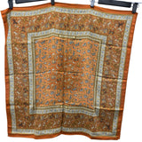 エルメス HERMES カレ90 CHASS EN INDE ブラウン カシミヤ/シルク レディース スカーフ