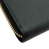 プラダ PRADA ロゴラウンドファスナーコインケース 1MM268 ブラック ゴールド金具 サフィアーノ レディース コインケース