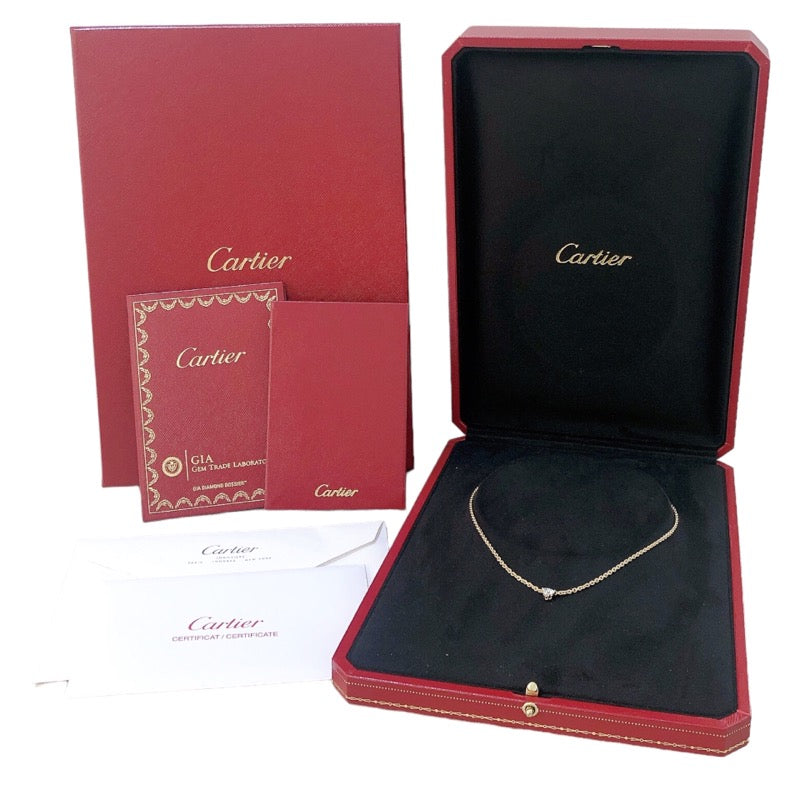 カルティエ Cartier ハートブリリアントカットダイヤネックレス 750YG/ダイヤモンド ジュエリー