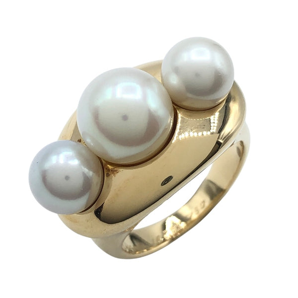 【人気沸騰】 シャネル CHANEL 三連パールリング K18YG/パール ジュエリー アクセサリー