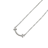 ティファニー TIFFANY＆CO Tスマイル ダイヤネックレス　ミニ K18ホワイトゴールド ジュエリー
